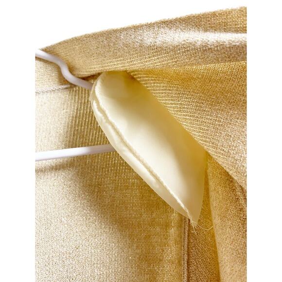 Susan Graver Style Metallic Gold Open Front Cardigan X-Large - Picture 6 of 7